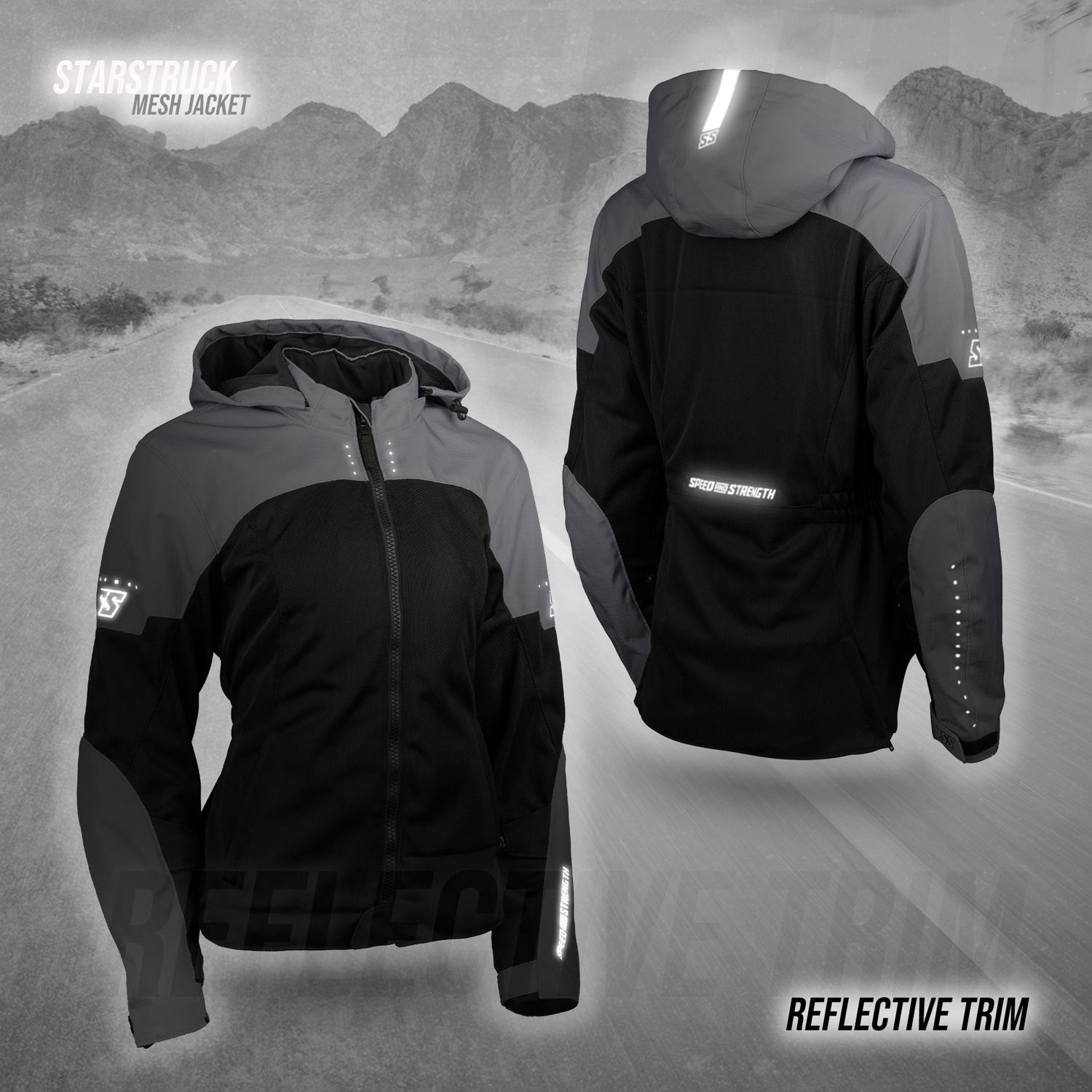 Speed and Strength Canada Starstruck Womens Motorcycle Jacket Reflective Trim