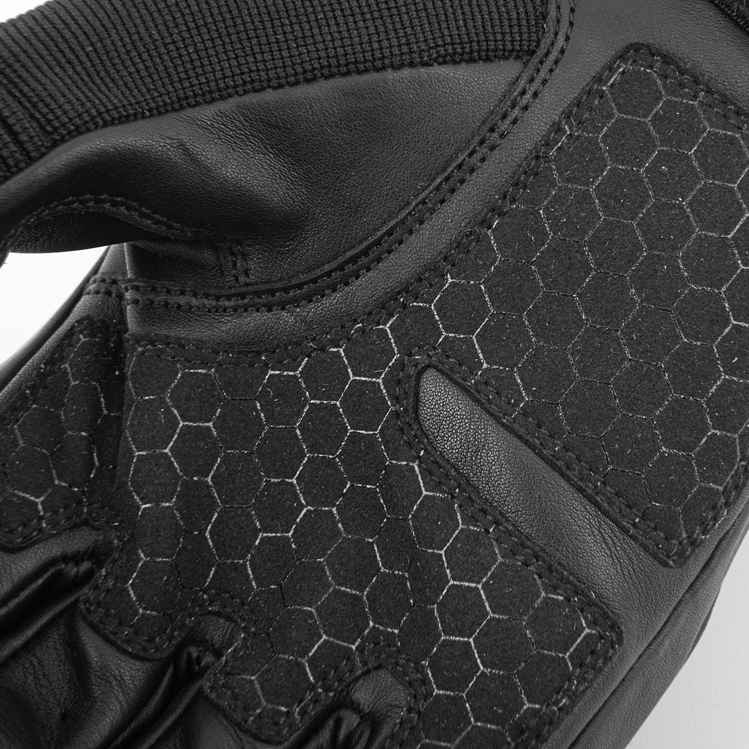 Speed-and-Strength-Canada Dogs-of-War Black Leather Motorcycle Glove Palm Detail