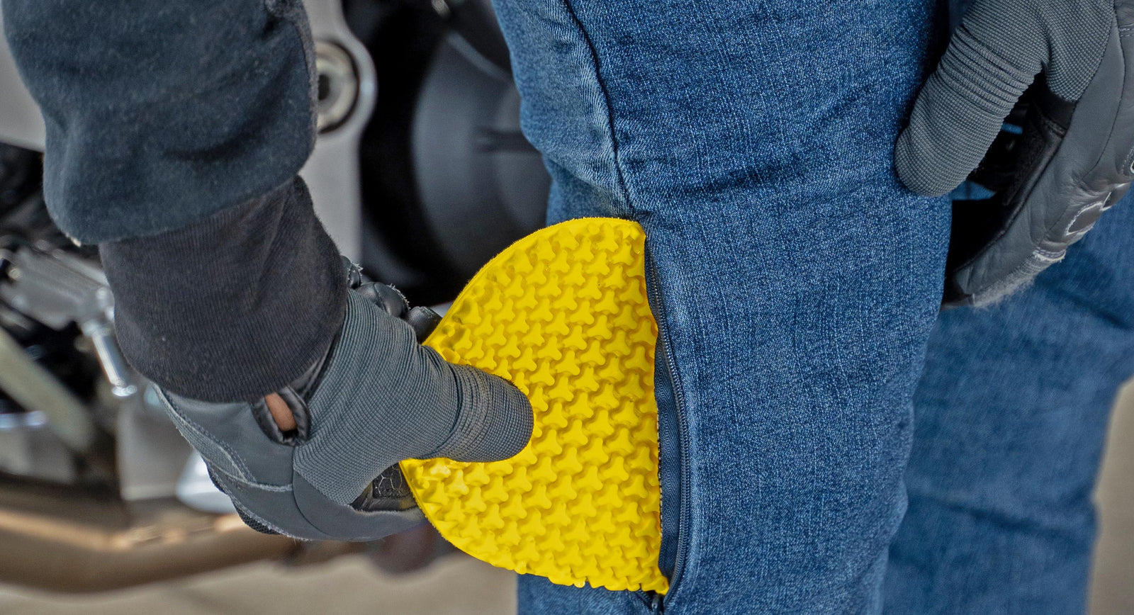 Speed and Strength Canada Hammer Down Motorcycle Jean Armour Pocket Detail