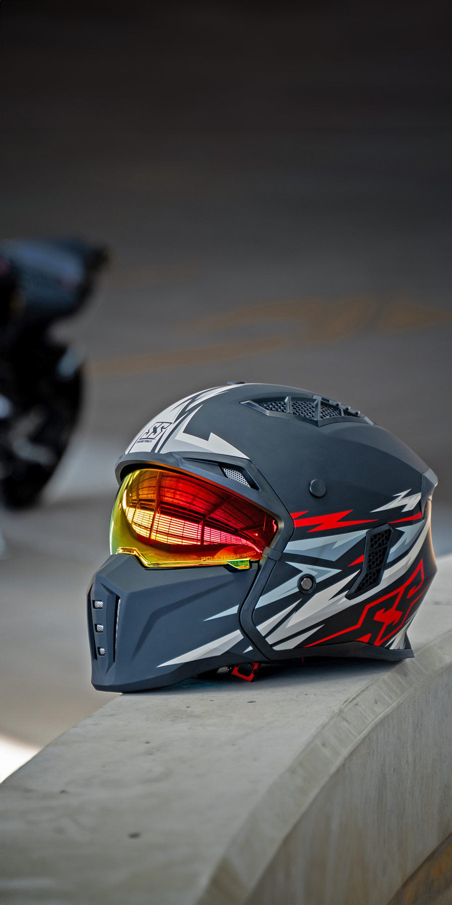 Speed and Strength Canada SS2450 Trial By Fire Motorcycle Helmet Mobile